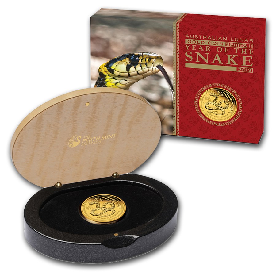 Thumbnail for 2013 Australian One Quarter oz Gold Proof Coin - Year of the Snake