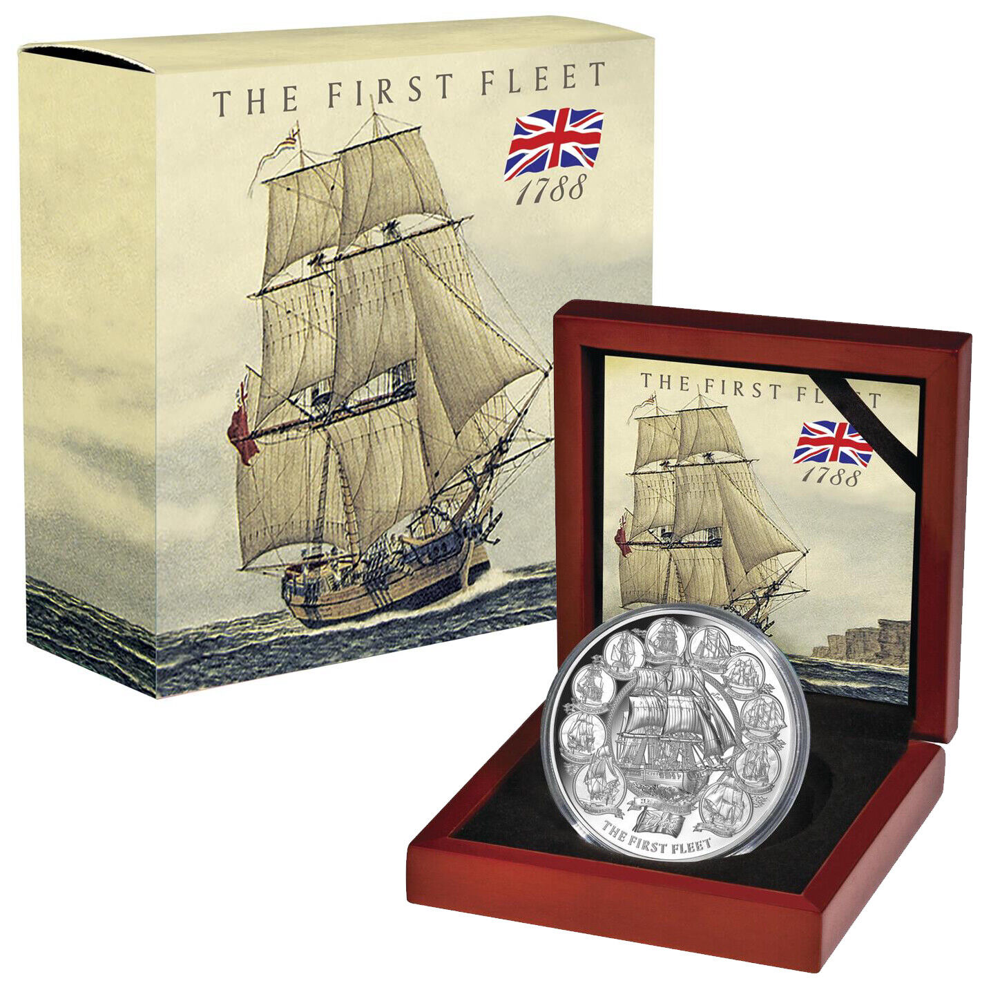 Thumbnail for 2018 Niue 2oz Silver Proof - First Fleet
