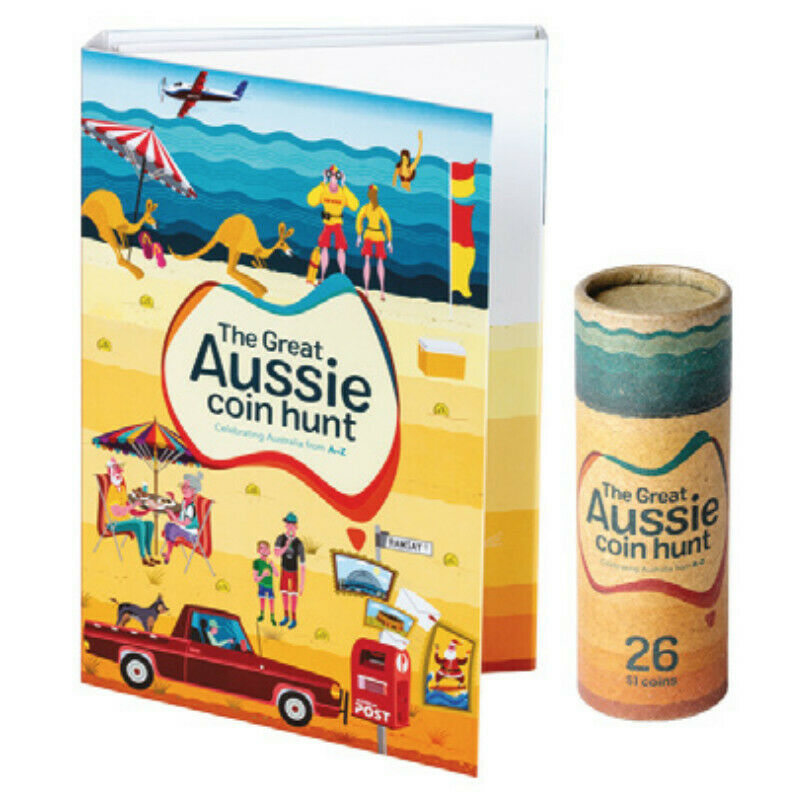 Thumbnail for 2019 Great Aussie Coin Hunt Full Set of Dollar Coins in Roll plus Folder