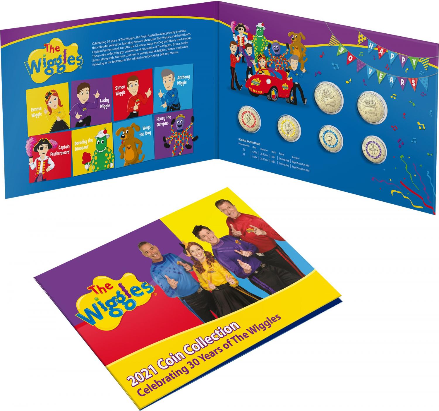 Thumbnail for 2021 Thirty Years of Wiggles Six Coin Set