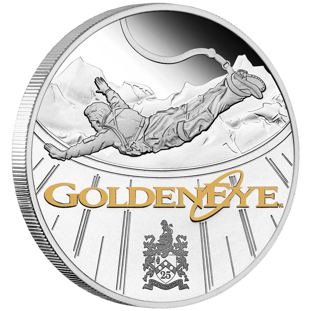 Thumbnail for 2020 James Bond GoldenEye 25th Anniversary 1oz Coloured Silver Proof Coin