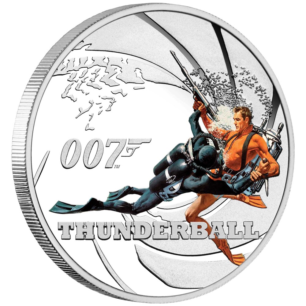 Thumbnail for 2021 James Bond 007 Thunderball Half oz Silver Proof