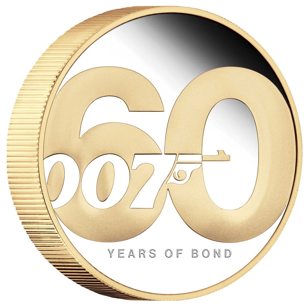 Thumbnail for 2022 60 Years of Bond 2oz Silver Proof Gilded Coin