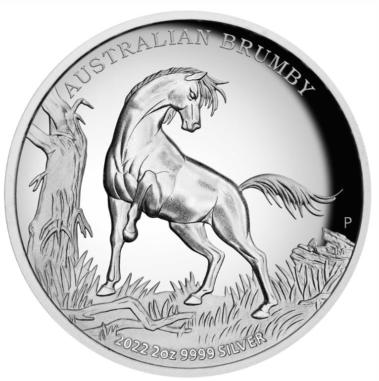 Thumbnail for 2022  $2 Australian Brumby 2oz Silver Proof High Relief Coin - Perth Mint