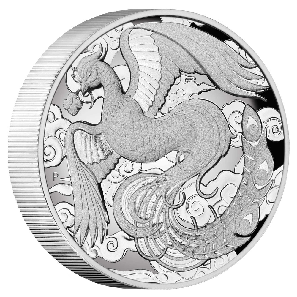 Thumbnail for 2022 2oz Silver High Relief Phoenix Coin - Chinese Myths and Legends