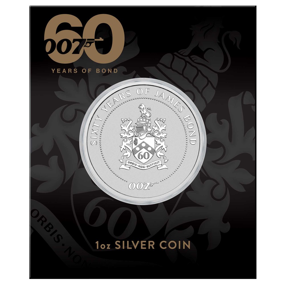 Thumbnail for 2022 60 Years of Bond Crest 1oz Silver Coin in Card