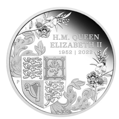 Thumbnail for 2022 The Queen's Platinum Jubilee $1 1oz Silver Proof Coin 