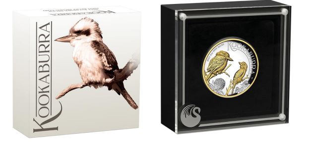 Thumbnail for 2023 $2 Australian Kookaburra 2oz Silver Proof High Relief GILDED Coin 