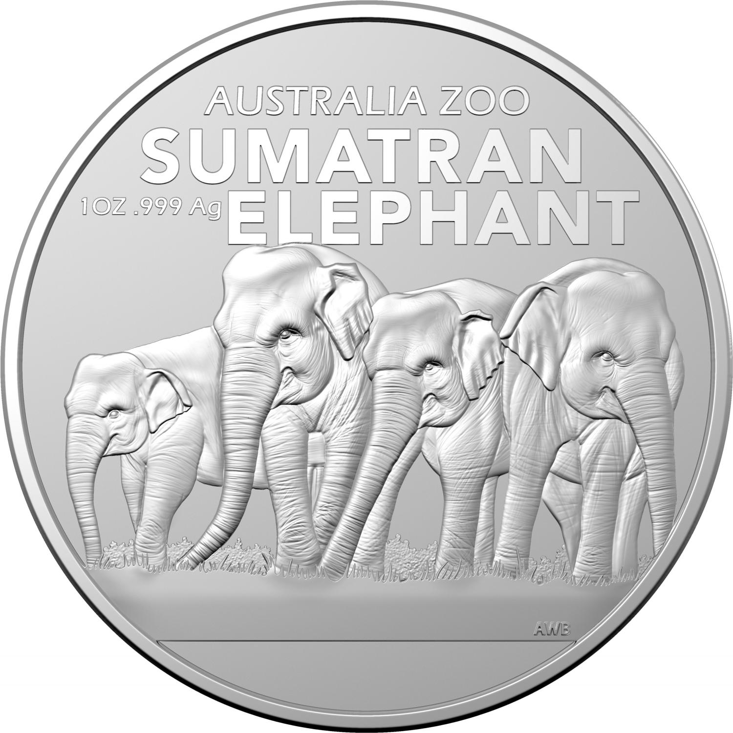 Thumbnail for 2022 $1 Australia Zoo - Elephant Series Silver 1oz Brilliant Uncirculated Investment Coin in Capsule