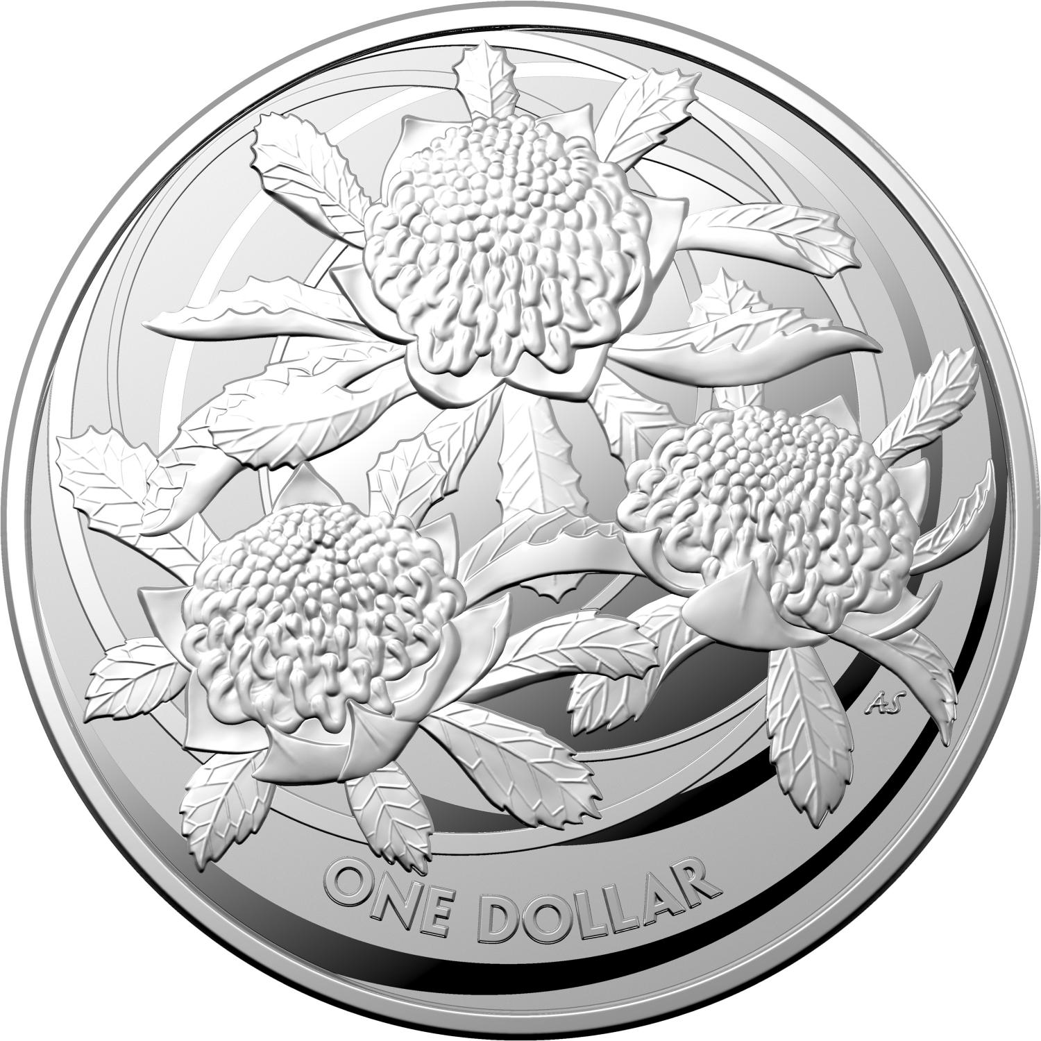 Thumbnail for 2022 $1 Wildflowers of Australia - Waratah 1oz Silver Investment Coin