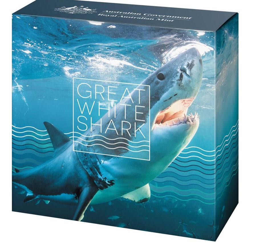 Australia 2014 Great White Shark 0,5 OZ ARGENTO AUSTRALIA 50 cent apmex Pellicola 