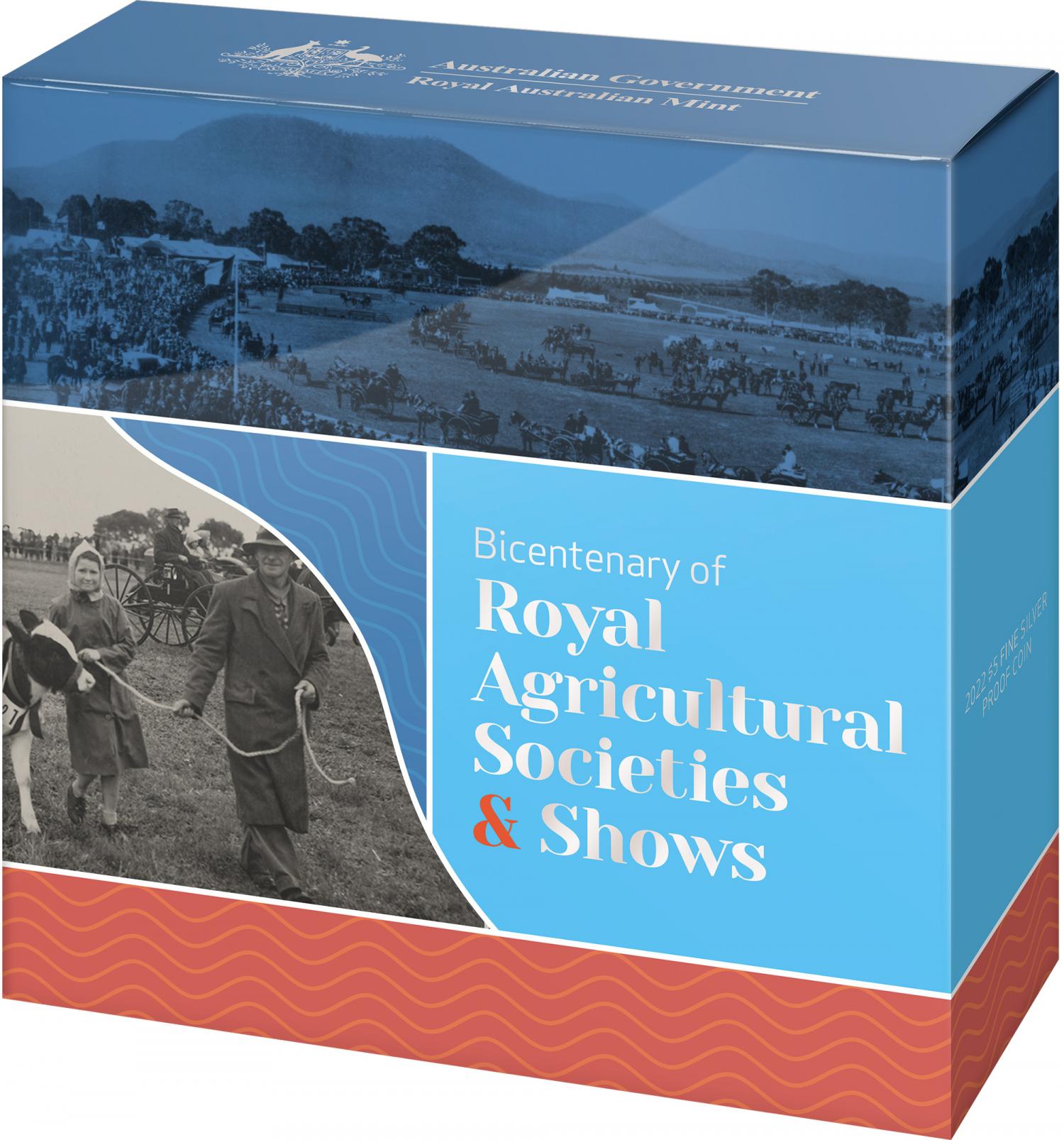 Thumbnail for 2022 $5.00 Bi-Centenary of Agricultural Societies & Shows 1oz Silver Proof Coin