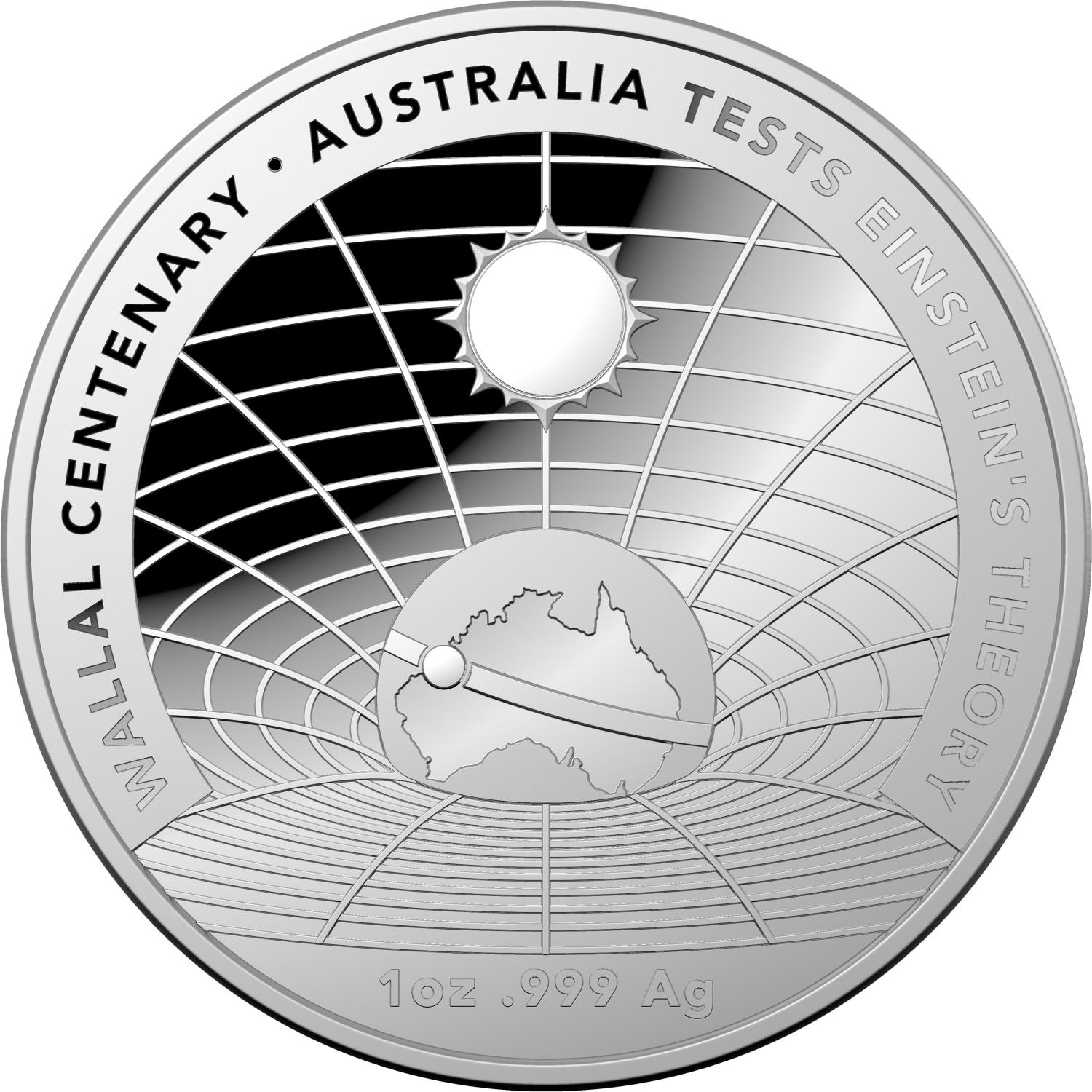 Thumbnail for 2022 $5 Wallal Centenary  - Australia Tests Einstein's Theory DOMED Silver 1oz Proof Coin