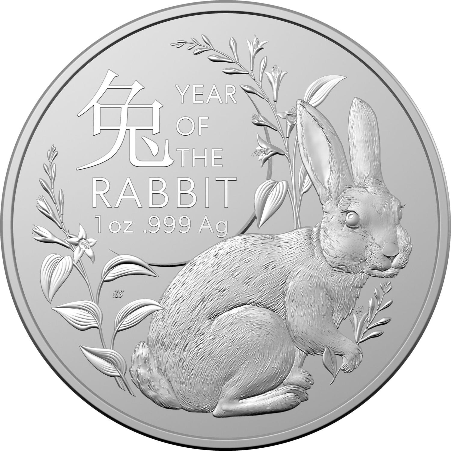 Thumbnail for 2023 $1  Lunar Series Year of the Rabbit Silver 1oz Investment Coin 