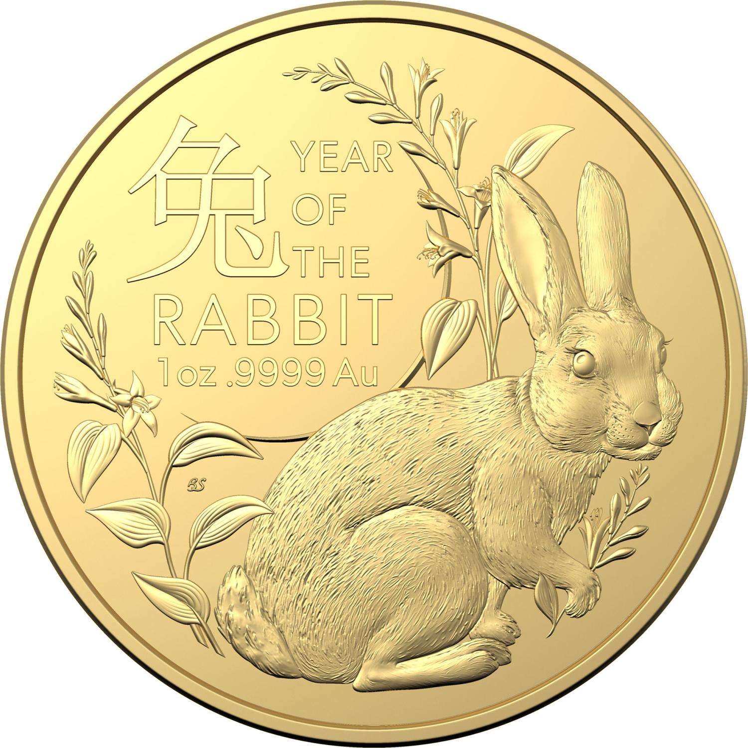 Thumbnail for 2023 $100 Lunar Series - Year of the Rabbit 1oz GOLD Invesment Coin Royal Aust Mint