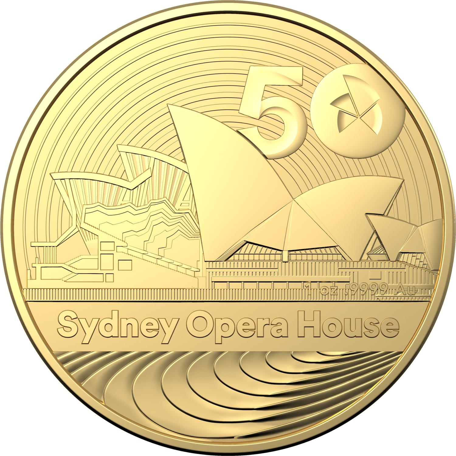 Thumbnail for 2023 $100 50th Anniversary of the Sydney Opera House 1oz Gold INVESTMENT Coin