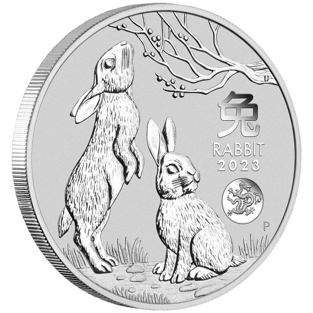 Thumbnail for 2023 Australian Lunar Year of the Rabbit 1oz Silver Bullion Coin with Dragon Privy