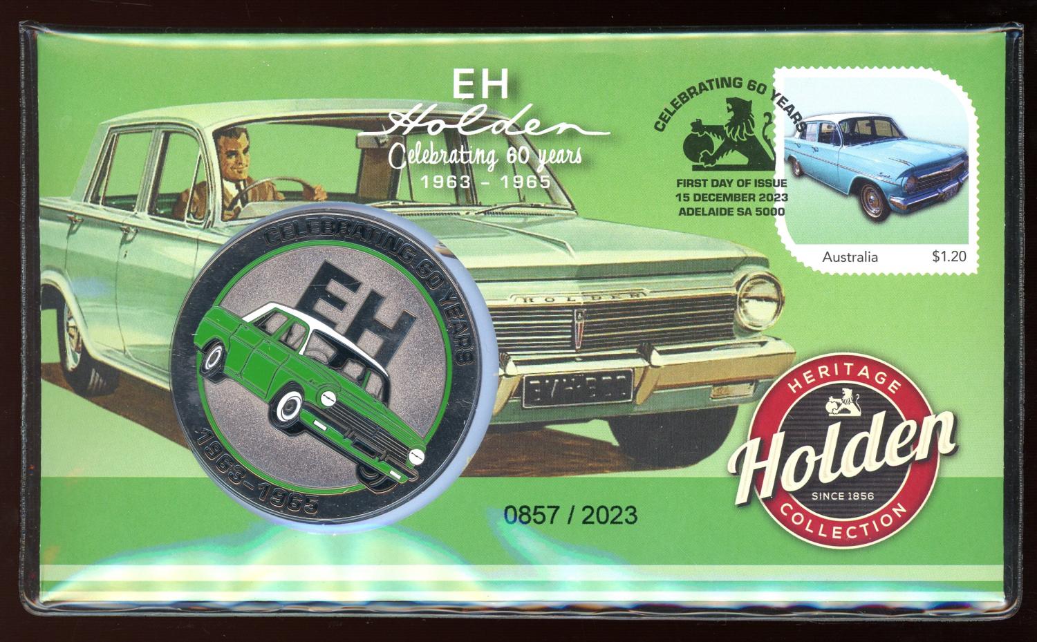 Thumbnail for 2023 EH Holden Celebrating 60 Years - 1963 - 1965 Postal Medallion Cover