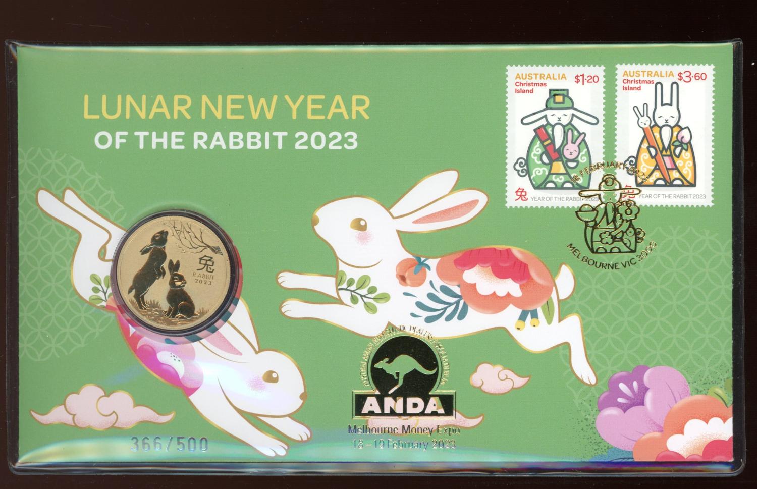Thumbnail for 2023 Issue 1 - Lunar New Year of the Rabbit ANDA Melbourne Money Expo PNC 