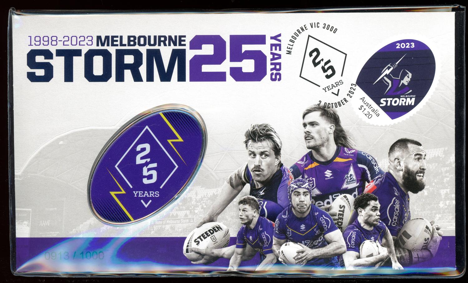 Thumbnail for 2023 Melbourne Storm NRL 25 Years 1998 - 2023 Medallion Cover