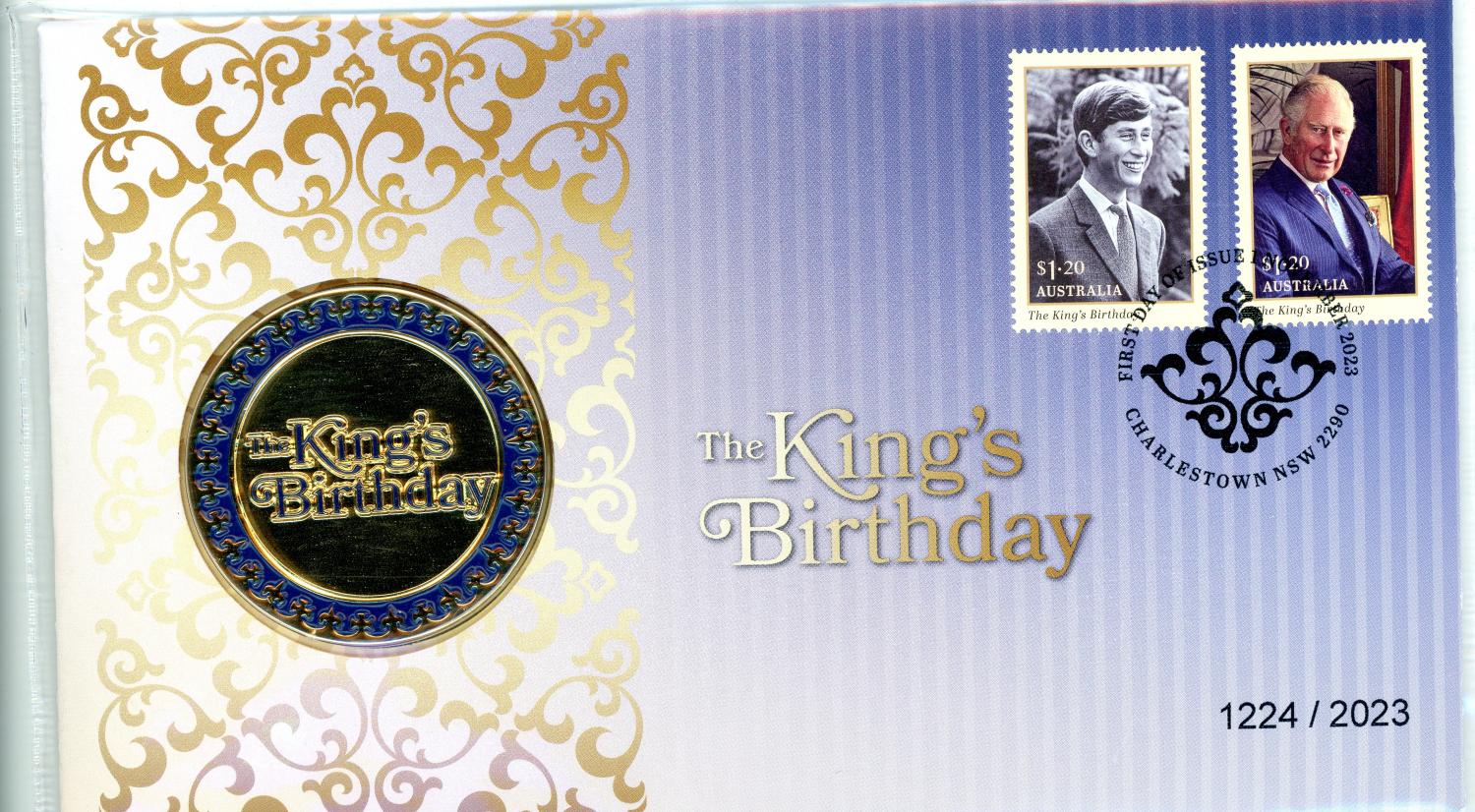 Thumbnail for 2023 The Kings Birthday - King Charles III - Postal Medallion Cover