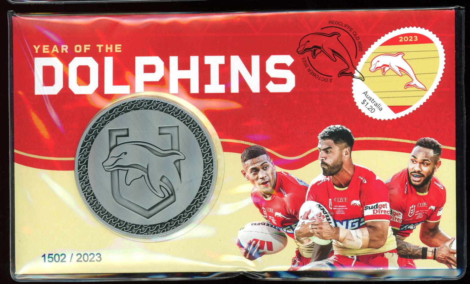 Thumbnail for 2023 Year of the Dolphins NRL Postal Medallion Cover