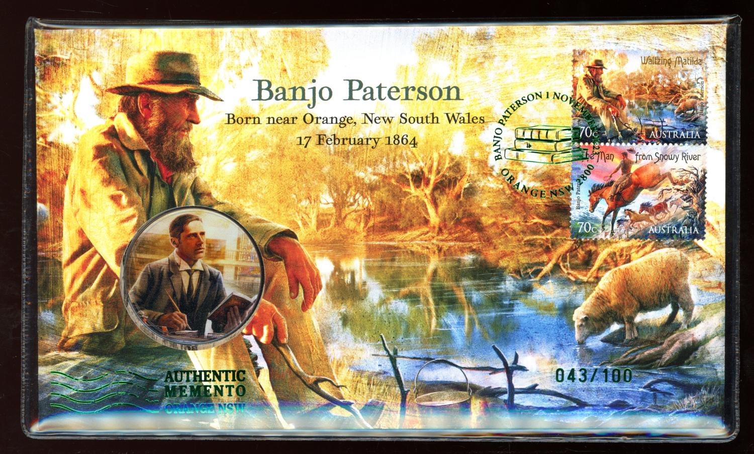 Thumbnail for 2023 Banjo Paterson LIMITED Edition Medallion & Mini sheet Collection - Impressions Release 043-100