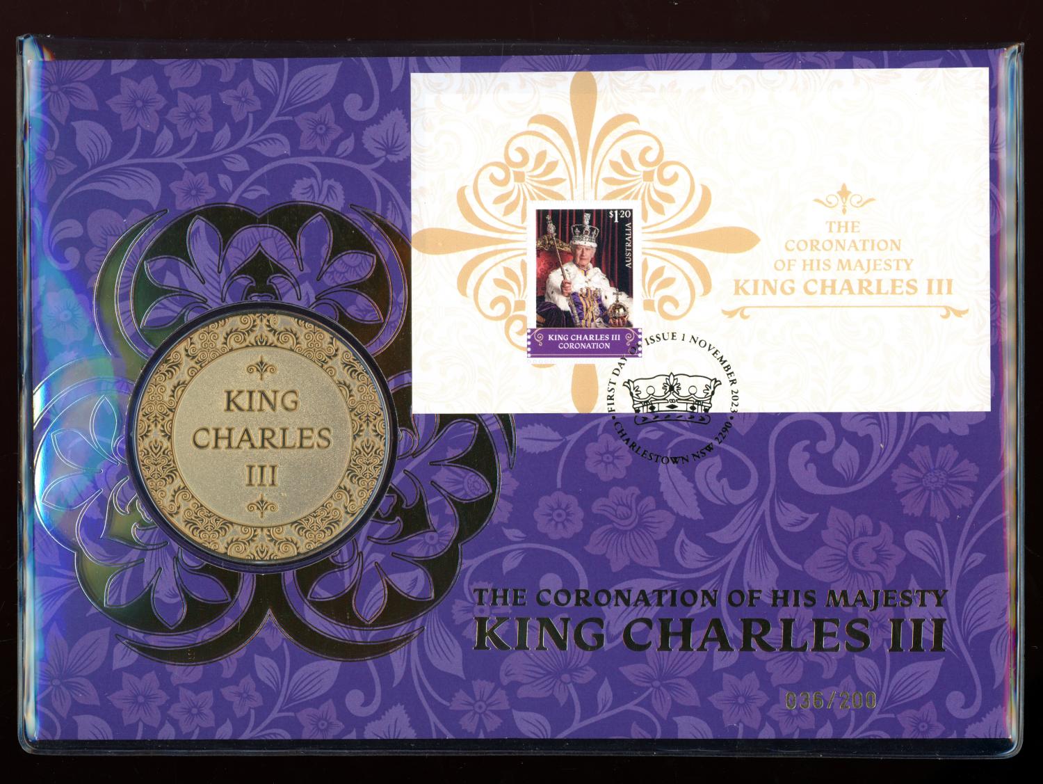 Thumbnail for 2023 Kings Coronational Limited Edition Postal Medallion Cover - Impressions 036-200