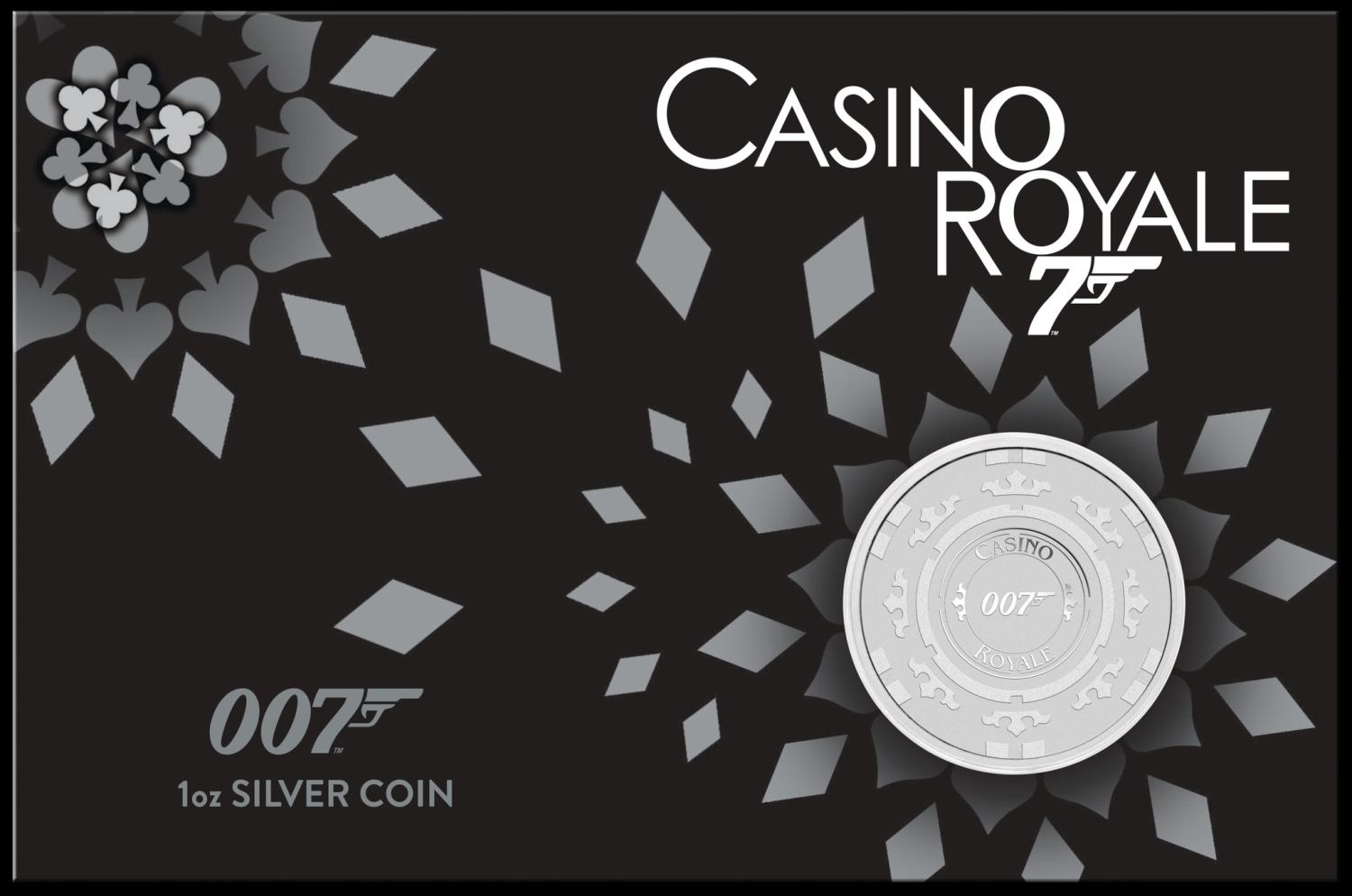 Thumbnail for 2023 $1 James Bond Casino Royale Casino Chip 1oz Silver Coin in Card