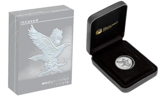 Thumbnail for 2023 $1 Australian Wedge-Tailed Eagle 1oz Silver INCUSED Perth MInt Coin (Memorial Obverse)