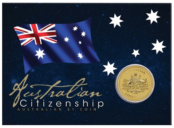 Thumbnail for 2023 $1 Austraian Citizenship AlBr Coin in Card - Perth Mint