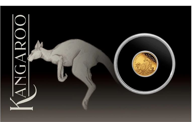 Thumbnail for 2023 $2 Mini Roo - 0.5g Gold 99.99%  Proof Kangaroo Coin in Card