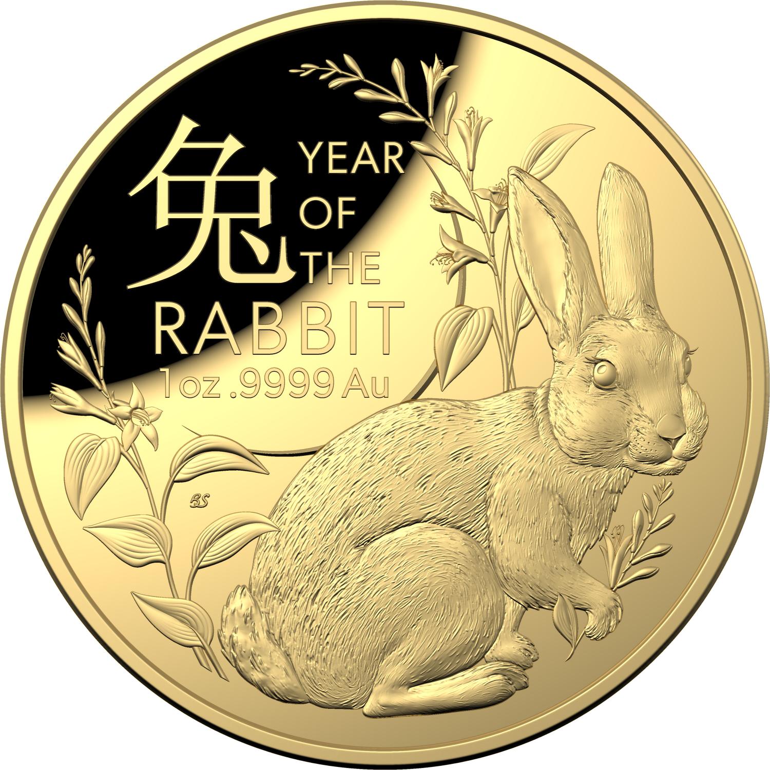 Thumbnail for 2023 $100 Year of the Rabbit Domed Gold Proof Coin - Delayed Shipping
