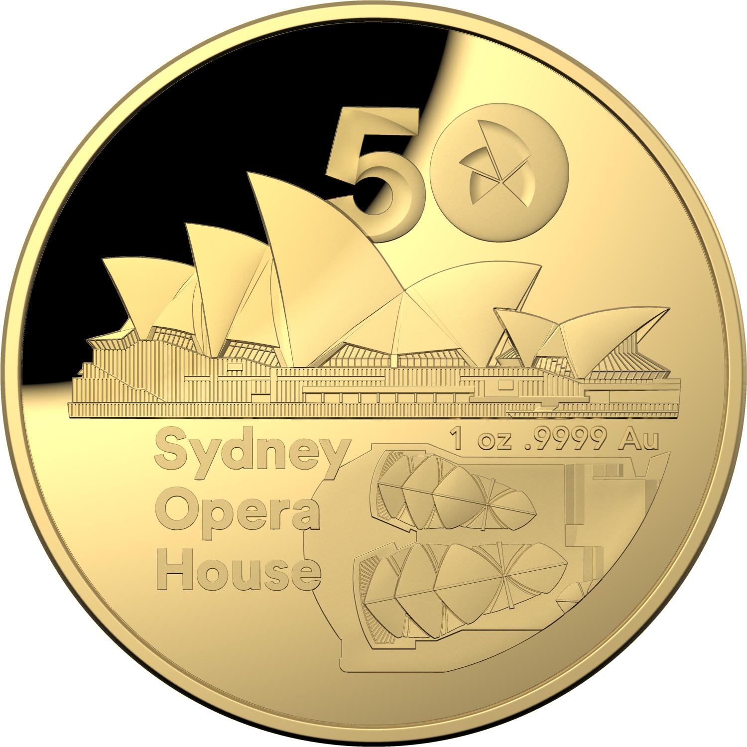 Thumbnail for 2023 $100 - 50th Anniversary of the Sydney Opera House 1oz Gold Proof Domed Coin