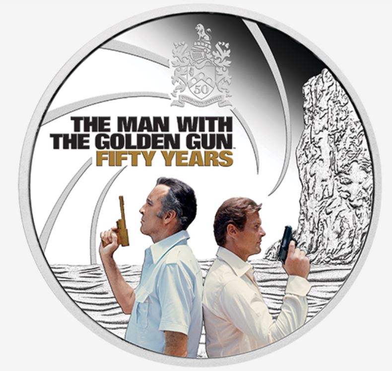 Thumbnail for 2024 $1 James Bond The Man with the Golden Gun 50th Anniversary 1oz Silver Tuvalu Proof Coloured Coin