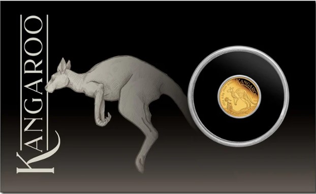 Thumbnail for 2024 $2 Mini Roo 0.5g Gold Proof Coin in Card with King Charles Effigy (Perth Mint)