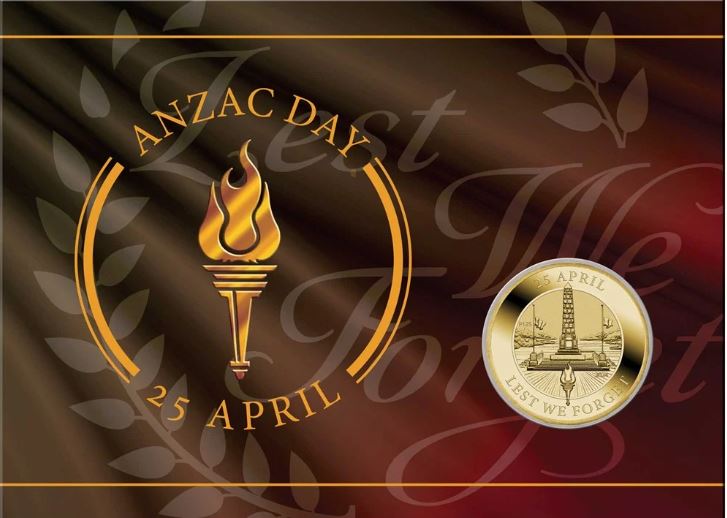 Thumbnail for 2024 $1 ANZAC Day AlBr Coin in Card (Perth Mint) with King Charles III Effigy
