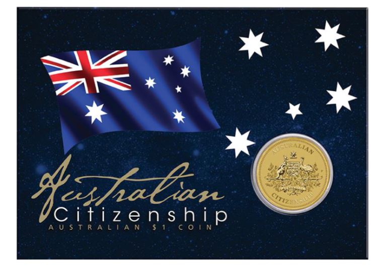 Thumbnail for 2024 $1 Australian Citizenship AlBr Coin in Card 