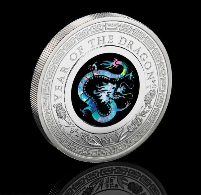 Thumbnail for 2024 $1 Australian Opal Lunar Series - Year of the Dragon 1oz Silver Proof Coin - Perth Mint