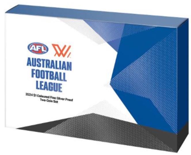Thumbnail for 2024 $1 AFL - Season 2 Fine Silver Coloured Proof Two Coin Set