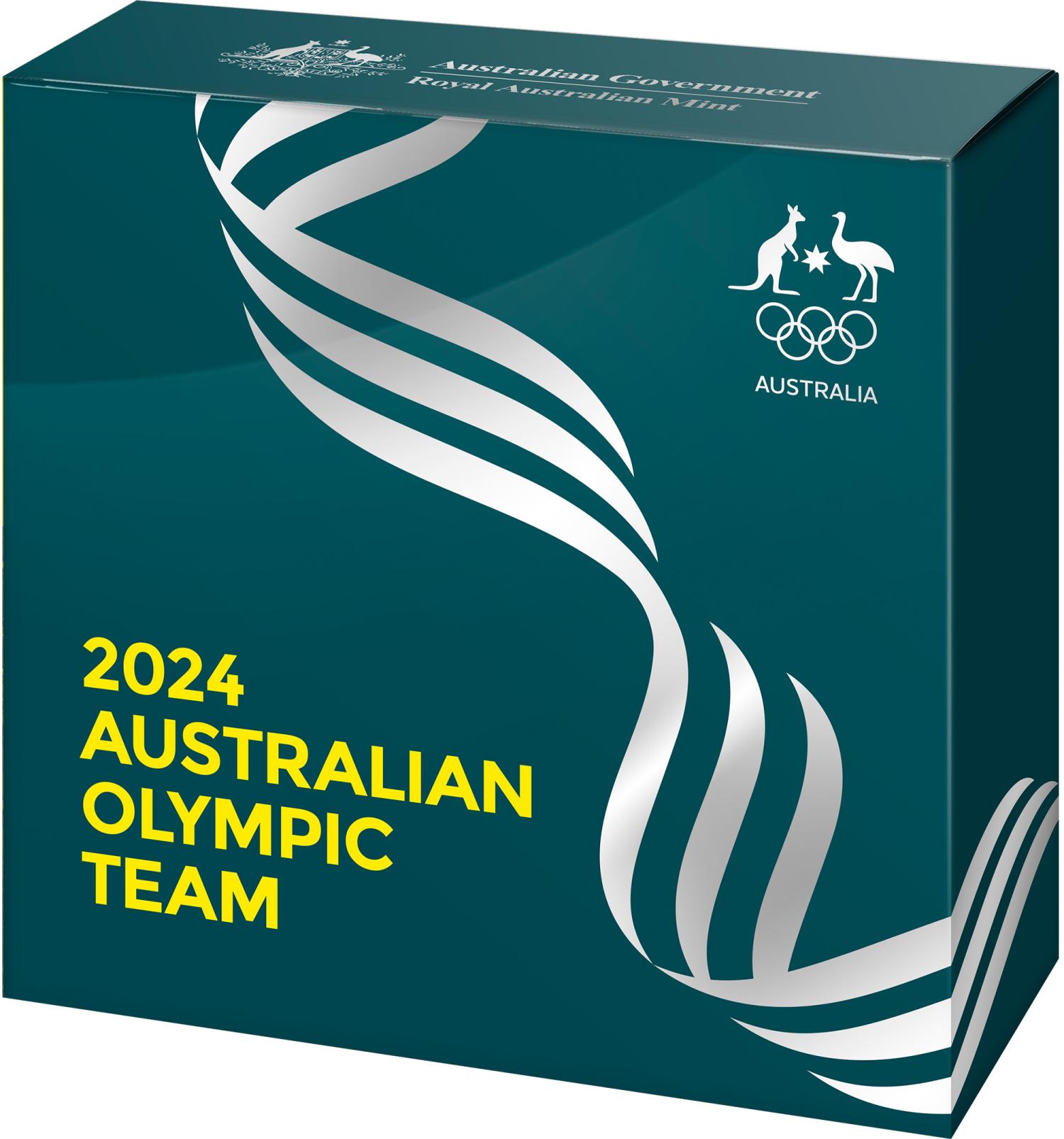 Thumbnail for 2024 $5 Australian Olympic Team Fine Silver Proof Domed Coin