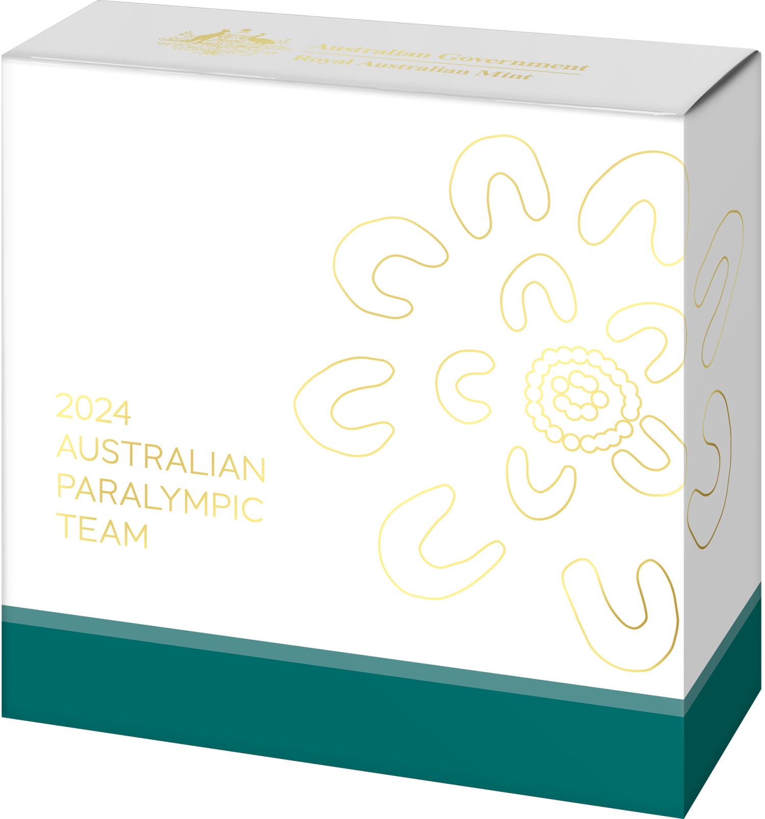 Thumbnail for 2024 $5 Australian Paralympic Team Selectively Gold Plated Proof Coin 