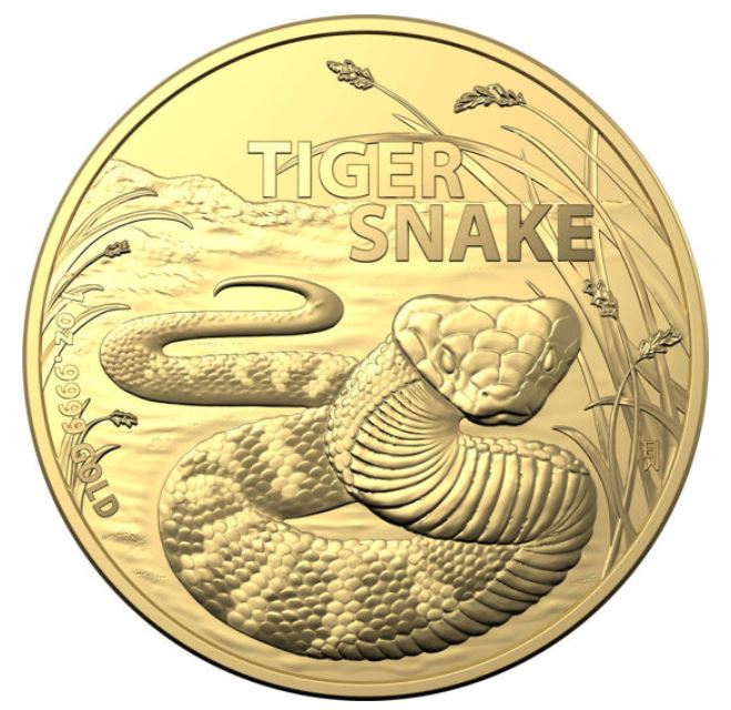 Thumbnail for 2024 $100 Australia's Most Dangerous Tiger Snake 1oz GOLD Investment Coin
