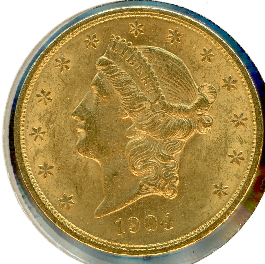 Thumbnail for 1904 American Coronet Head Gold Twenty Dollar