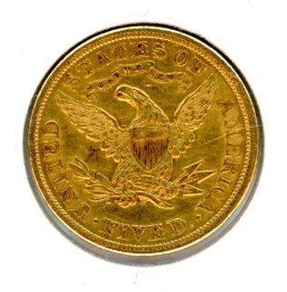 Thumbnail for 1908 United States Coronet Head Gold Five Dollar