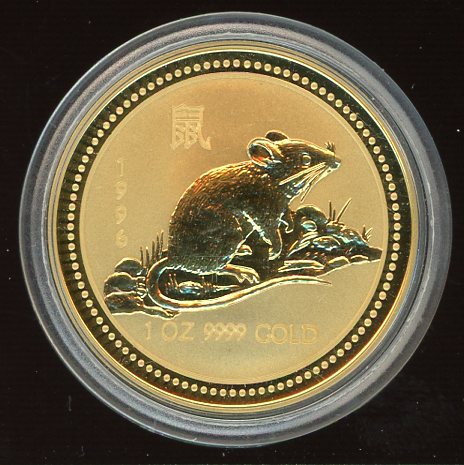 Thumbnail for 1996 Australian 1oz Gold - Year of the Mouse Series One