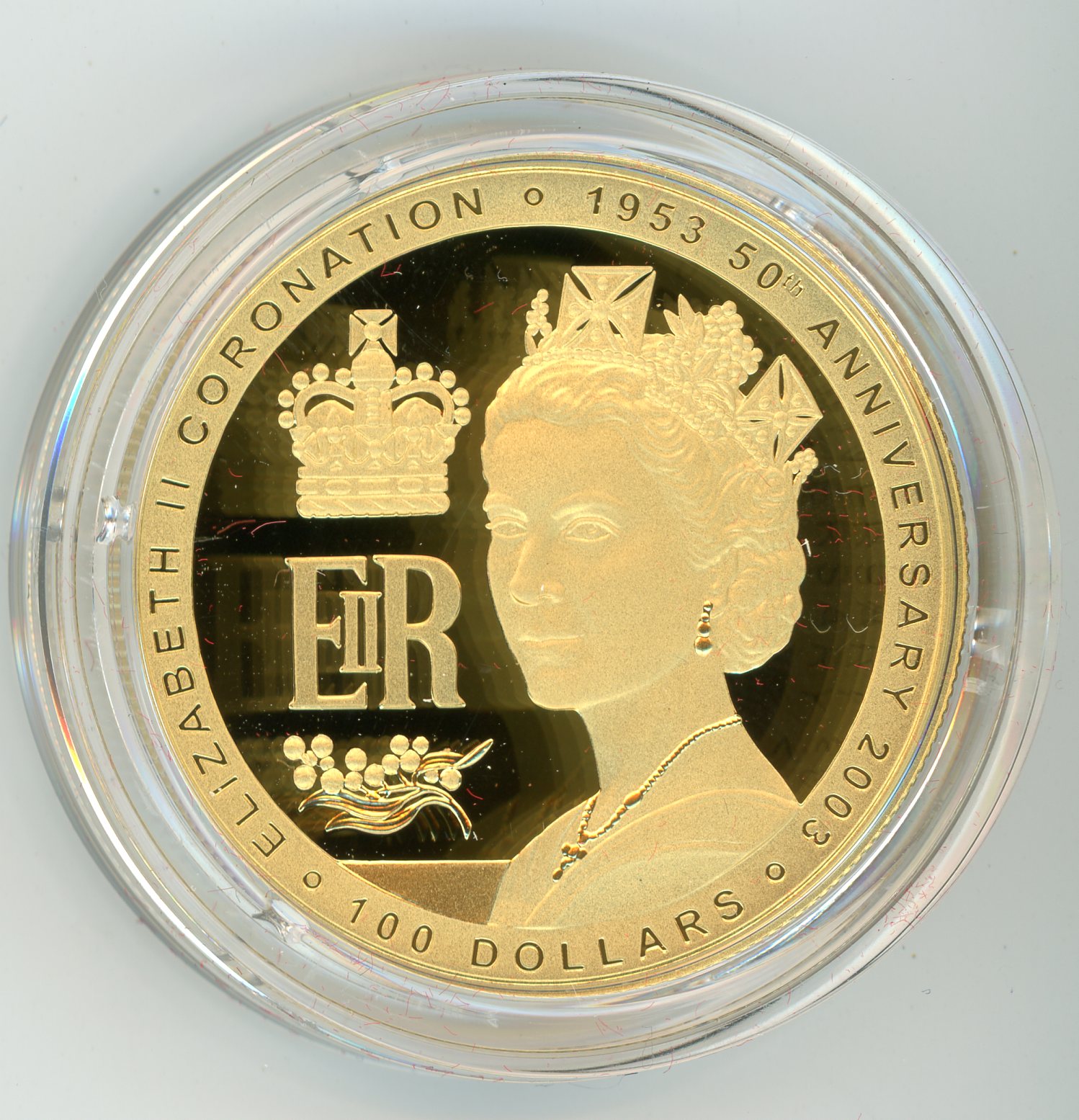 Thumbnail for 2003 Australian 1oz Gold $100.00 Coin in capsule only - 50th Anniversary of Coronation