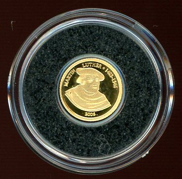 Thumbnail for 2006 Benin 0.5 Gram .999 Gold 1500 Francs - Martin Luther