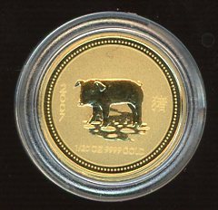Thumbnail for 2007 Australian One Twentieth oz Gold - Year of the Pig