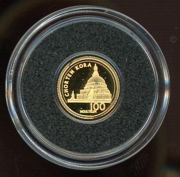 Thumbnail for 2011 Bhutan 0.5 Gram .999 Gold 100 Ngultrum - Bhutan Chorten Kora